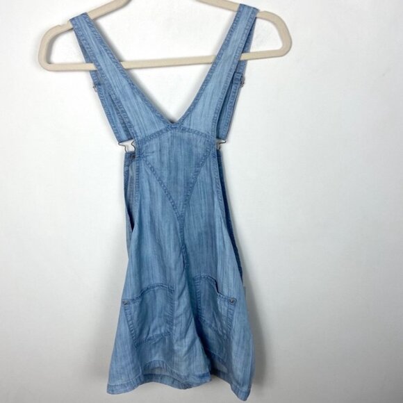 NWT Aritzia TNA Senryu Romper Shortalls Denim Overalls Size XXS Blue Chambray - Picture 7 of 11